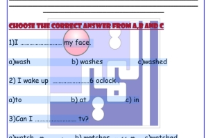 ورقة عمل للاختبار التقييمى قواعد الصف الثانى انجليزى الفصل الاول