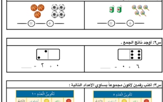 اختبار الجمع رياضيات صف اول ابتدائي  ف2 #منهاج_سعودي