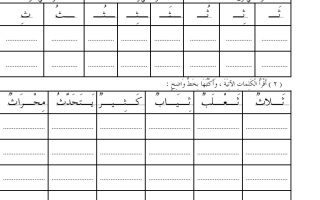 ورقة عمل لغتي الجميلة حرف الثاء أول ابتدائي