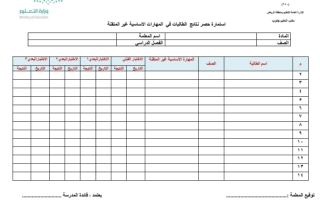 ‎⁨استمارات الخطة العلاجية + حصر لعام دراسي 1445