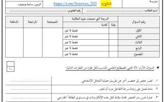 اختبار نهائي علوم غير محلول الفصل الثاني ثالث متوسط أ. مها الحربي ف2