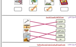 تقويم ختامي علوم محلول أول ابتدائي الفصل الثاني أ. سكره الشمري