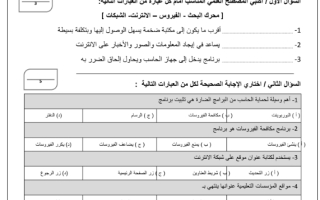 اختبار منتصف الفصل الدراسي الثاني لعام 1445 ھـ للصف الرابع