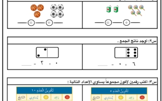 اختبار الجمع صف اول ابتدائي  ف2 #منهاج_سعودي .شريفة الشهري