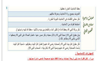 أسئلة شاملة دراسات إسلامية سادس ابتدائي فصل ثاني ف2